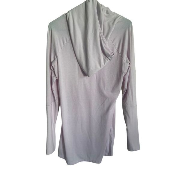 Athleta Womens Light Pink Raglan Sleeve Cowl Neck Tunic Hoodie Size Medium - Picture 10 of 16